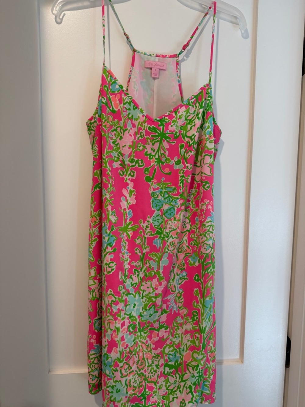Lilly Pulitzer Hot Pink Tropical Slip Dress